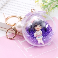 LoveLive Nico Yazawa Crystal Ball Pendant Key Ring Cartoon Anime Keychain