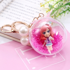 LoveLive Maki Nishikino Crystal Ball Pendant Key Ring Cartoon Anime Keychain