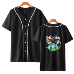 Sally Face Game Baseball Short Sleeve T Shirt