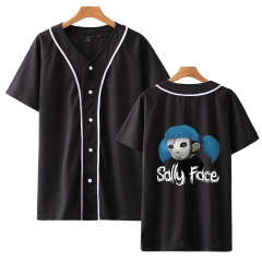 Sally Face Game Baseball Short Sleeve T Shirt