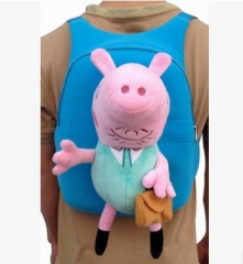 Peppa Pig George Kawaii Cartoon Bag Anime Plush Backpack Bags for Kids