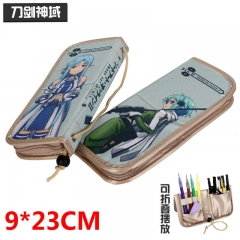 Sword Art Online Game Student Pen Box Wholesale Canvas Anime Pencil Bag
