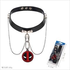 Deadpool Movie Cosplay For Girls Decoration Leather Anime Necklace
