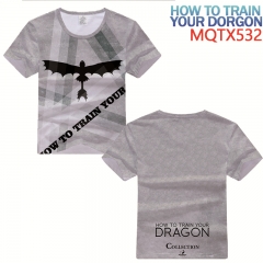 How to Train Your Dragon Anime 3D Print Casual Short Sleeve T Shirt