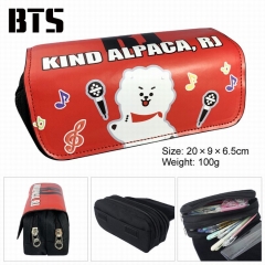 K-POP BTS Bulletproof Boy PU Pencil Bag