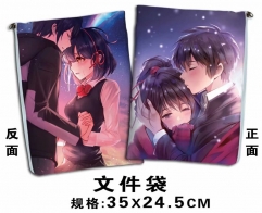 Your Name Cosplay Cartoon For Student Office File Holder Anime File Pocket