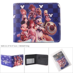 Kingdom Hearts PU Leather Anime Cotton Short Wallet