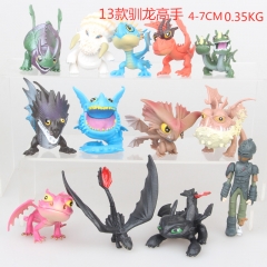 How to Train Your Dragon Cartoon Cosplay Collection Toys Statue Anime PVC Figures (13pcs/set)