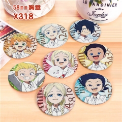 The Promised Neverland Anime Tinplate Badge Pins ( 8pcs/Set