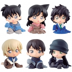 Detective Conan Cosplay Collection Toys Statue Anime PVC Figures (6pcs/set)