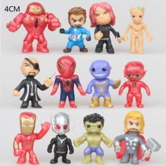 The Avengers Movie Cute Version Cosplay Collection Toys Statue Anime PVC Figure (12pcs/set)