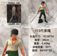 One Piece Zoro 113 Generation Cartoon Character Collection Model Toys Anime PVC Figure