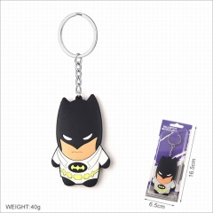 Batman Movie Cosplay Two Sides Soft Plastic PVC Keychain