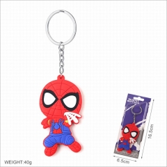 Spider Man Movie Cosplay Two Sides Soft Plastic PVC Keychain