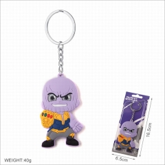 The Avengers Thanos Movie Cosplay Two Sides Soft Plastic PVC Keychain