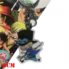 One Piece Anime Sabo Acrylic Cartoon Cosplay Plastic Keychain