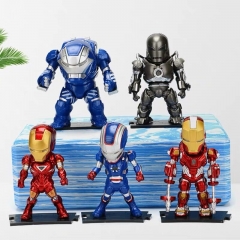Iron Man Movie Cosplay Collection Model Toys Statue Anime PVC Figure (5pcs/set)