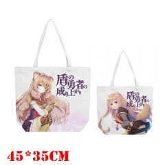 The Rising of The Shield Hero Anime Raphtalia Zipper Canvas Shopping Bag