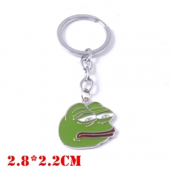 Sad Frog Alloy Keychain