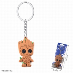 Guardians of the Galaxy Groot Movie Cosplay Two Sides Soft Plastic PVC Keychain
