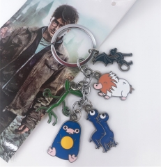 Harry Potter Movie Character Pendant Anime Alloy Keychain