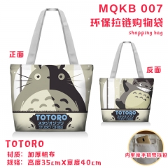 My Neighbor Totoro Anime Canvas Zipper Shopping Bag