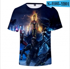 Marvel Comics Avengers: Endgame Movie 3D Print Casual Short Sleeve T Shirt