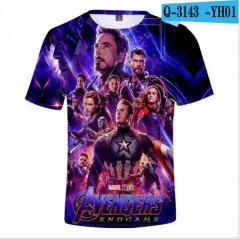 Marvel Comics Avengers: Endgame Movie 3D Print Casual Short Sleeve T Shirt