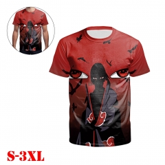 Naruto Anime 3D Print Casual Short Sleeve T Shirt
