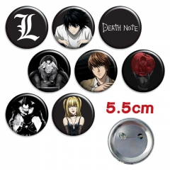 Death Note Cartoon Brooch Kawaii Fancy Pin 8pcs/set