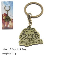 The King Lion Movie Character Metal Copper Keychain