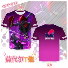 Marvel Comics Spider-Man: Into the Spider-Verse Movie 3D Print Casual Short Sleeve T Shirt