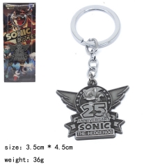 Sonic Game Cosplay Cartoon Character Metal Keychain