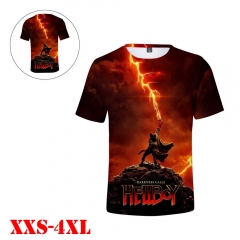 Hellboy Movie 3D Print Casual Short Sleeve T Shirt
