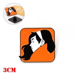 Cartoon Girl Alloy Badge Brooches Pin