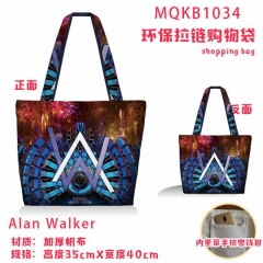 Alan Walker Anime Thick Canvas Shopping Bag