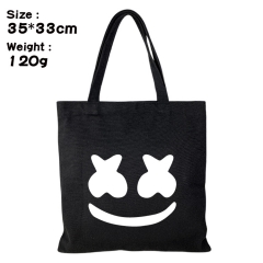 Marshmello Anime Canvas Shopping Bag Women Single Shoulder Bags