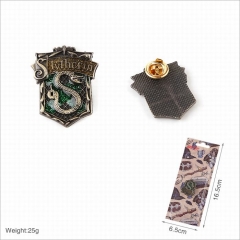 Harry Potter Slytherin Movie Cosplay Alloy Anime Decorative Brooch Pin