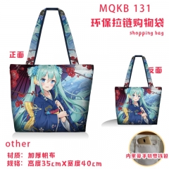 Vocaloid Luo Tianyi Cartoon Printing Zipper Shopping Shoulder Bags
