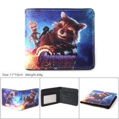 The Avengers Rocket Raccoon Movie PU Leather Short Wallet and Purse