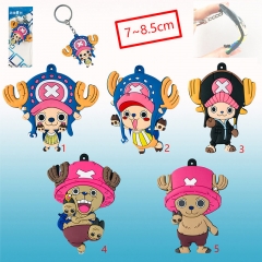 5 Styles One Piece Cartoon Cosplay Soft Plastic Anime Keychain
