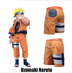 Naruto Cosplay Cartoon Color Printing Beach Short Pants
