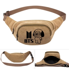BT21 K-POP BTS Bulletproof Boy Scouts Cartoon Cosplay Canvas Anime Pocket Waist Bag