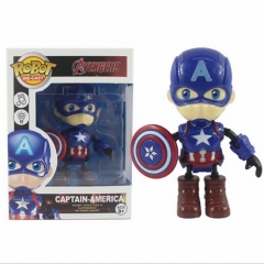 Captain America Cosplay Collection Model Toy Anime Figure 10cm ( with light)