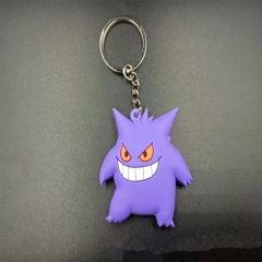 Pokemon Japanese Cartoon Character Two Sides Soft Plastic Anime Keychain