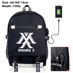 Monsta X Canvas Students Backpack Anime Bag