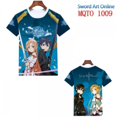 Sword Art Online Anime Cartoon 3D Printing Short Sleeve T shirts
