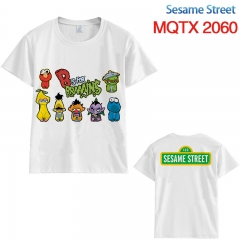 Sesame Street Anime Cartoon 3D Printing Short Sleeve T shirts
