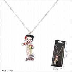 Betty Boop Cartoon Cosplay Decorative Alloy Anime Necklace
