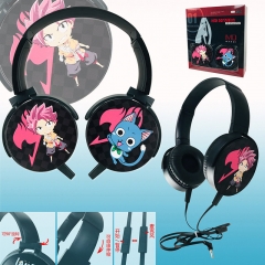 Fairy Tail Colorful Printing Anime Rotatable Headphone Earphone